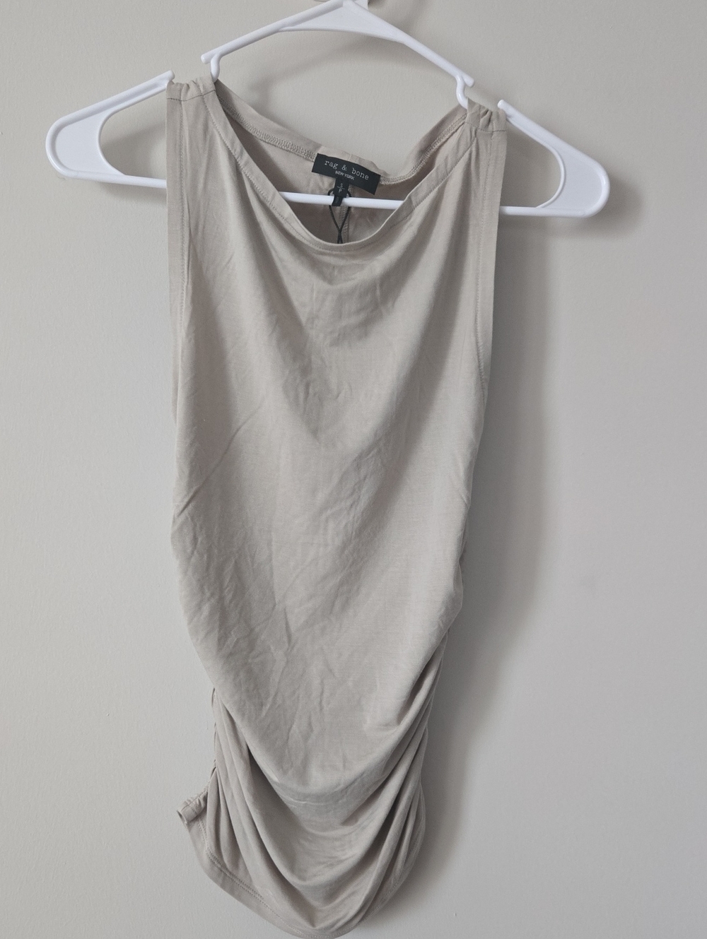 Luca Shirred Tank In Island Fossil